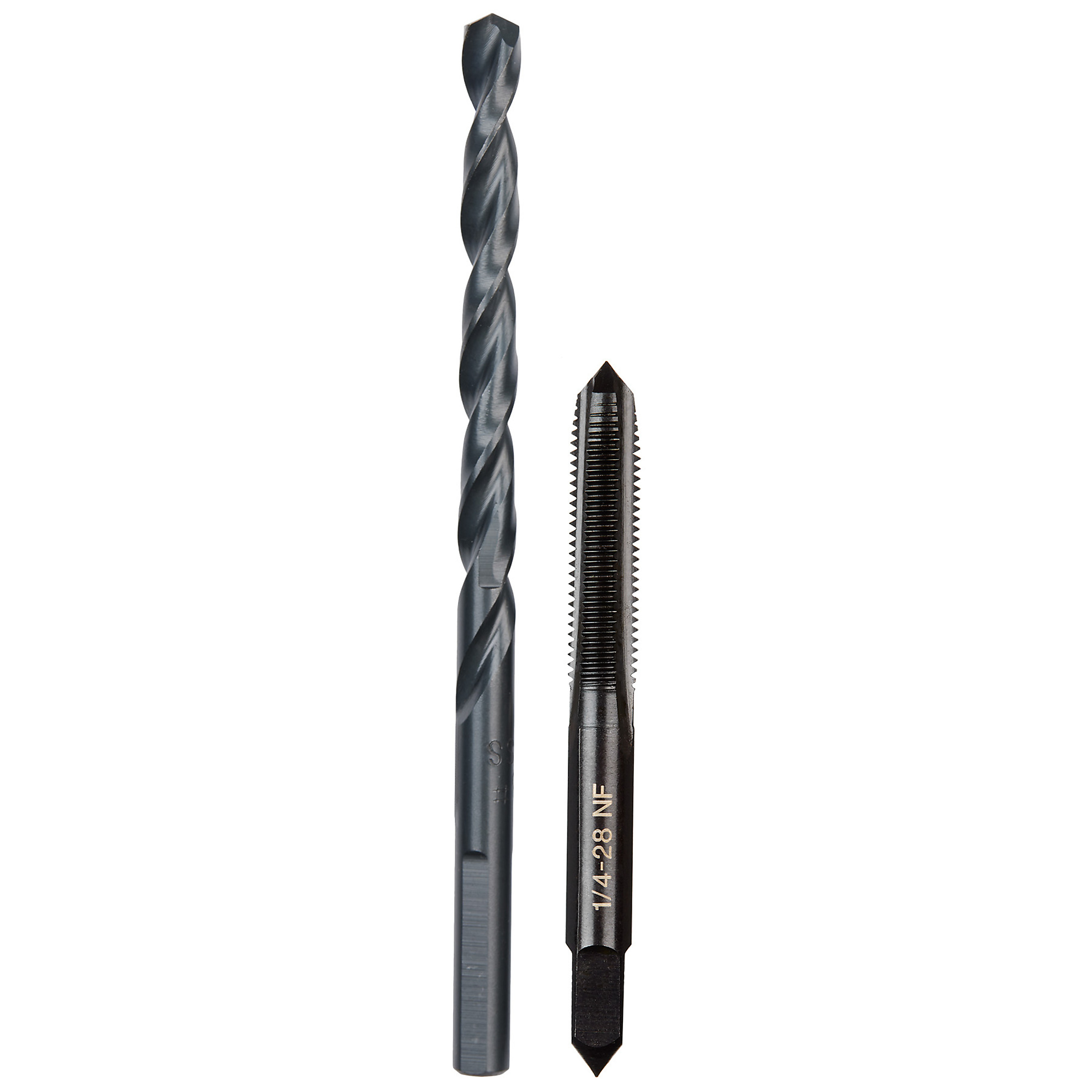Milwaukee 1/4"-28 NF Straight Flute Plug Tap & #3 Drill Bit, Model# 49-57-5538